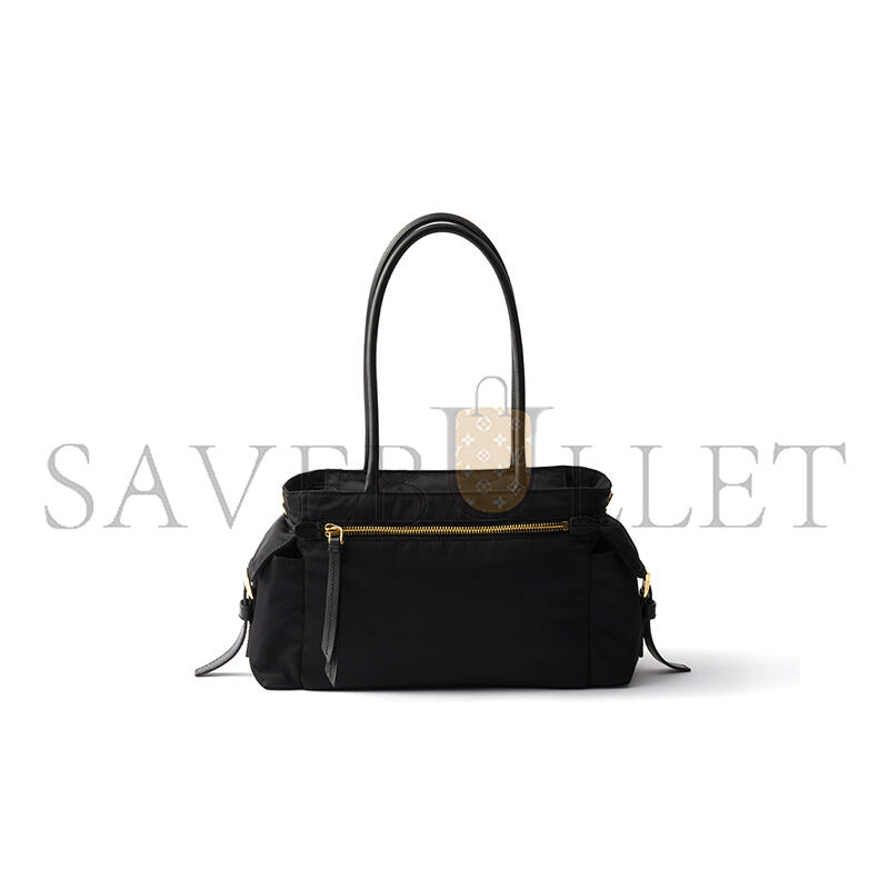 Pra*a explore medium re-nylon and leather tote bag 1bg596 (31*17*11cm)